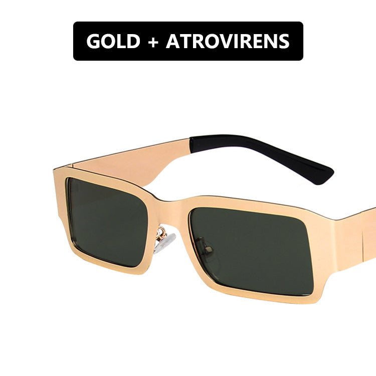 Dame geometrisk solbrille med beskyttende UV-filter og robust metallramme Skanto