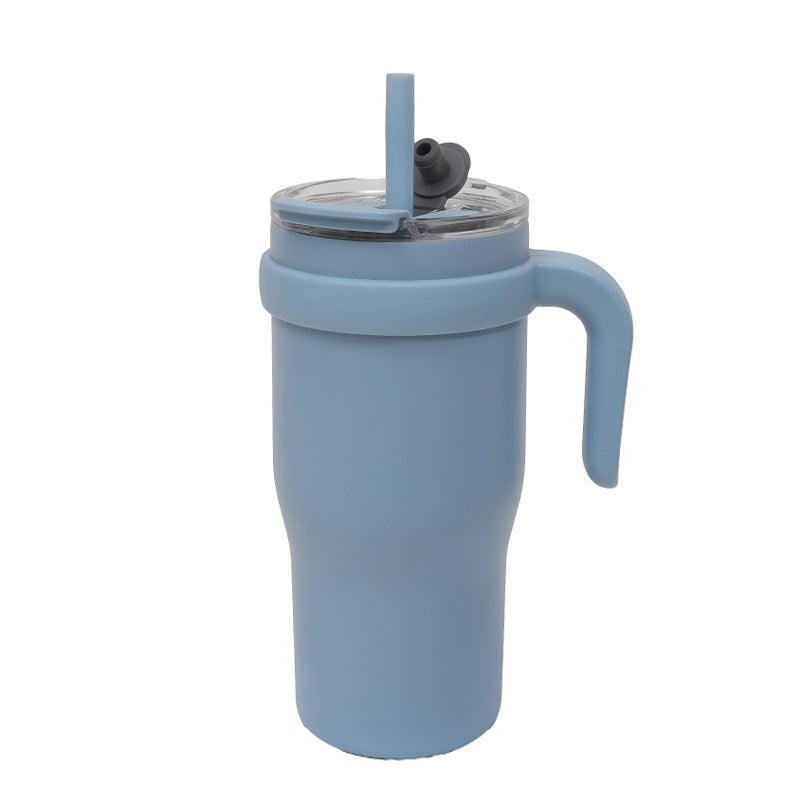 Dame Isolert To-Go-Kopp med Ergonomisk Håndtak og Fleksibel Strå Skanto