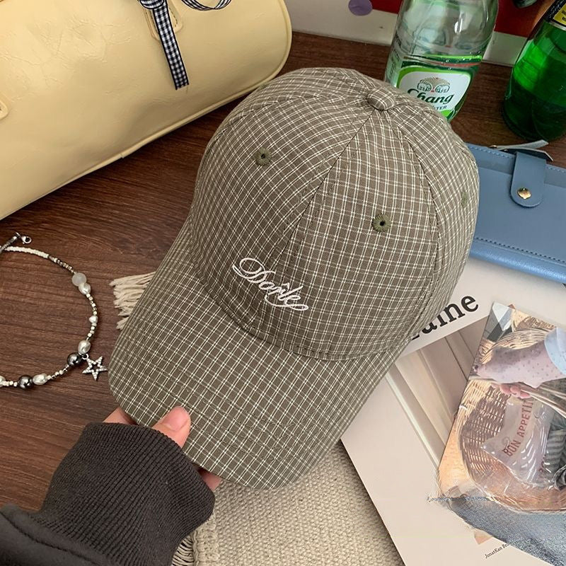 Kvinne Casual Rutete Baseball Caps Skanto