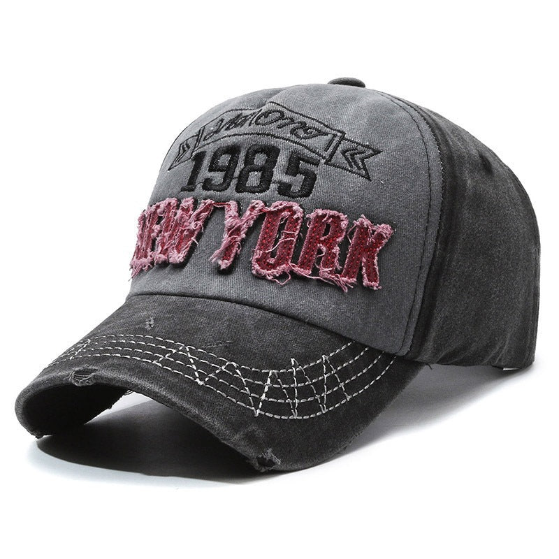 Men's Distressed Cotton Graphic Baseball Cap Skanto