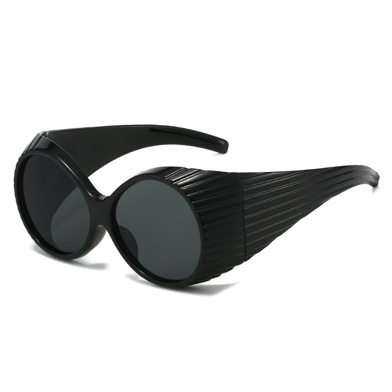 Dame Ekstravagant Solbrille med unikt bølgedesign Skanto