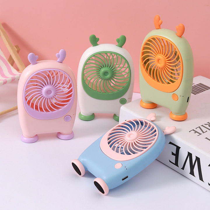 Unisex Bærbar Mini-Håndvifte i lekent dyredesign Skanto
