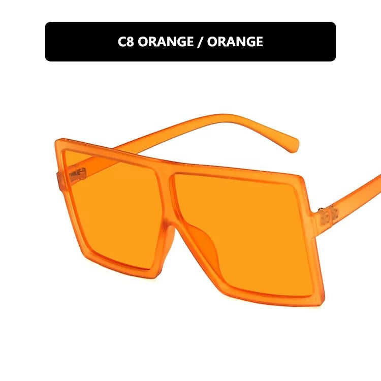 Damer moderne oversized solbrille med transparent ramme og stilige linser Skanto