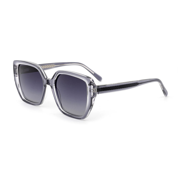 Dame stor firkantet solbrille med innovativ ramme og polarisert glass Skanto