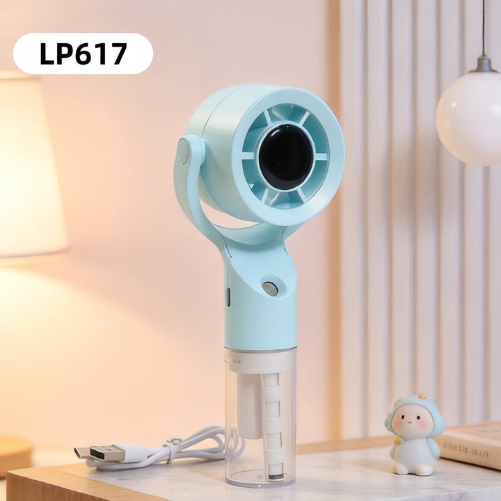 Dame Bærbar spray-håndvifte med USB-ladefunksjon og ergonomisk design Skanto