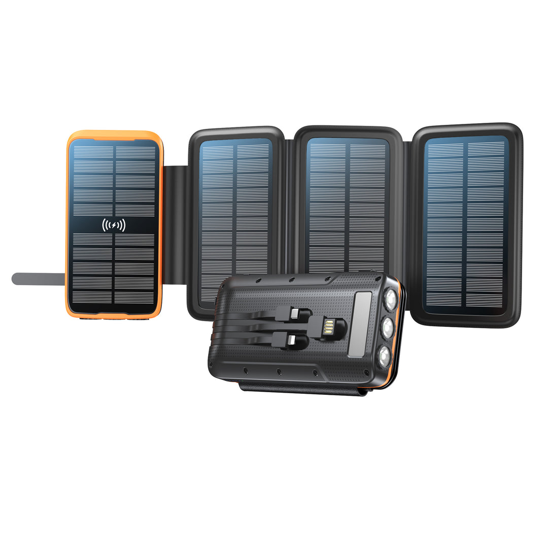 Solar-Powerbank med Trådløs Lading Fra Skanto