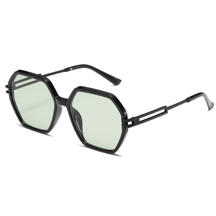 Dame moteriktig solbrille i avantgardistisk heksagon-design Skanto