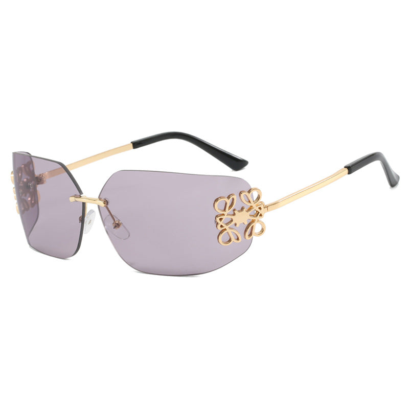 Damer ekstravagant utformet solbrille med elegante dekorasjoner Skanto