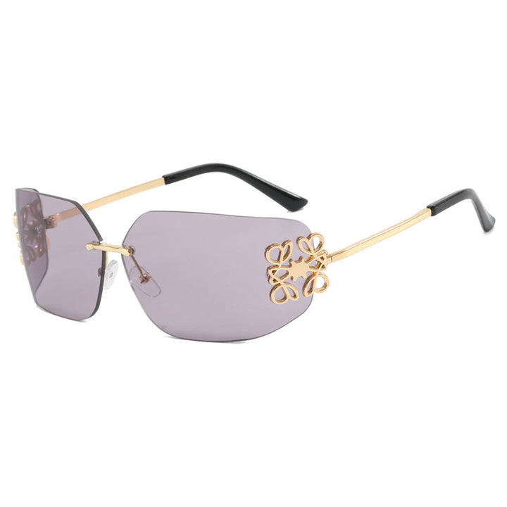 Damer ekstravagant utformet solbrille med elegante dekorasjoner Skanto