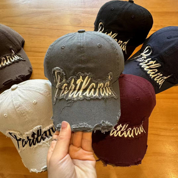 Unisex Slittet Bomull Baseball Cap Skanto