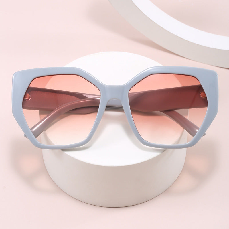 Dame oversized geometrisk solbrille Skanto