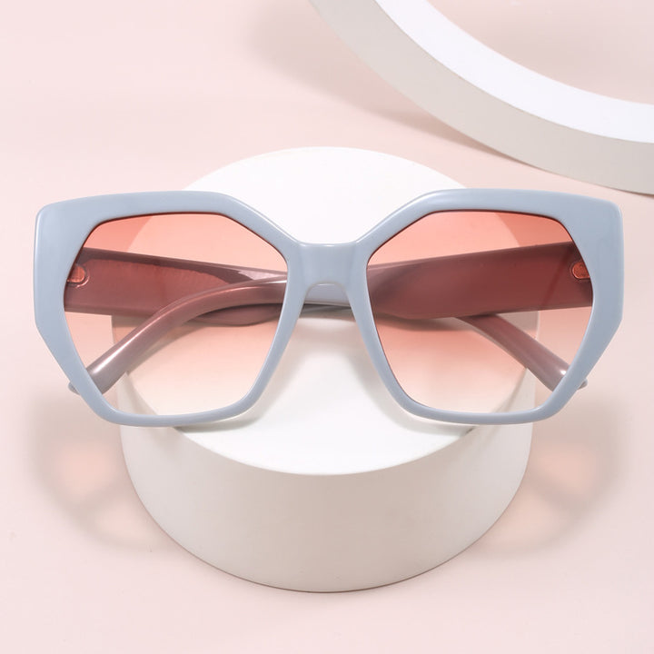 Dame oversized geometrisk solbrille Skanto