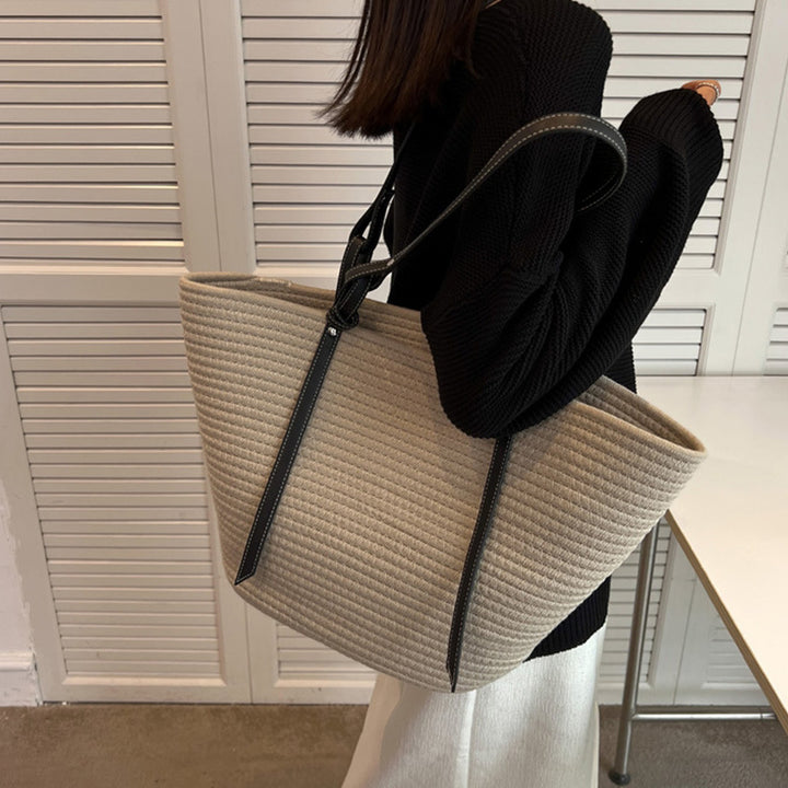 Elegant Shopper Bag med Tekstur Skanto