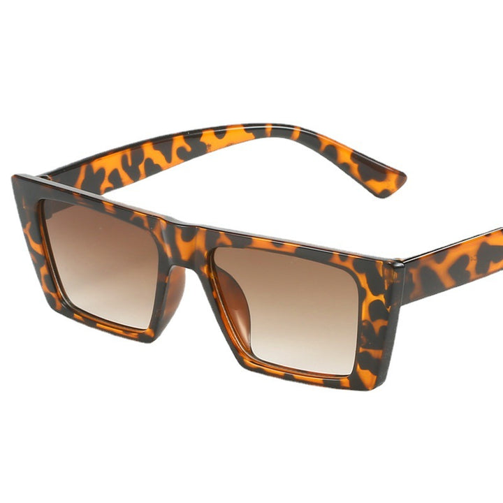 Dame geometrisk solbrille med trendy, firkantet ramme Skanto