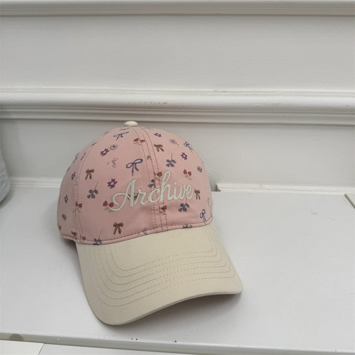 Dame Floral-Brodert Baseball Cap Skanto