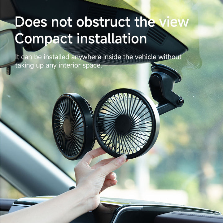 Unisex Dual-Head Rotating Clip-On Fan Skanto
