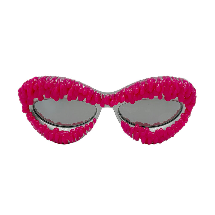 Dame ekstravagant Cat-Eye-solbrille med dekorativ ramme Skanto