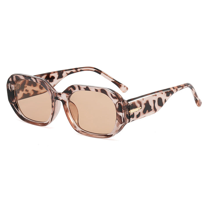 Dame moteriktig geometrisk solbrille med robust design Skanto