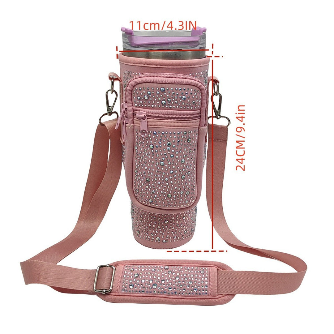 Dame Drikkeflaske Cover med glitrende Rhinestones Skanto