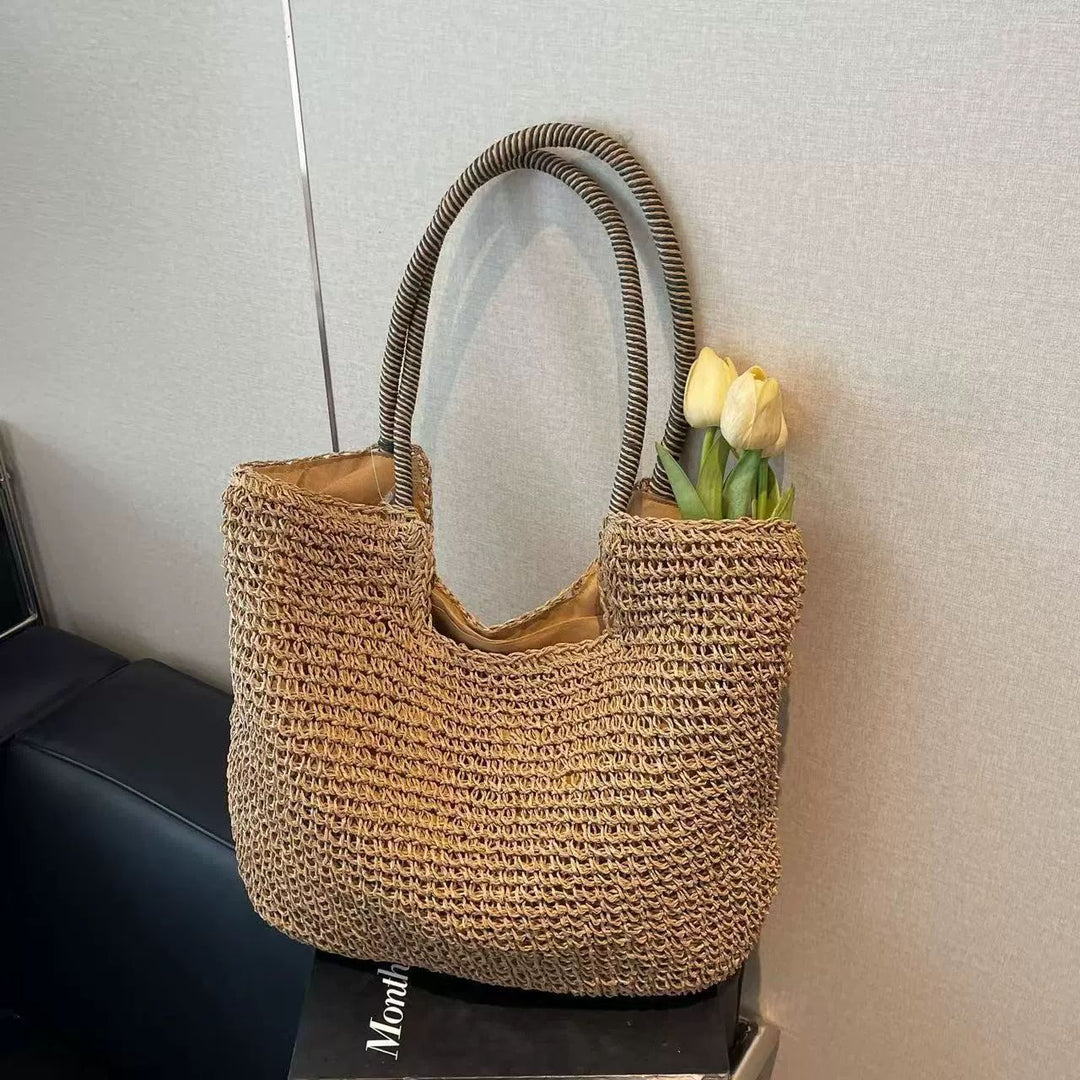 Håndknyttet bærenett med filigran design Skanto