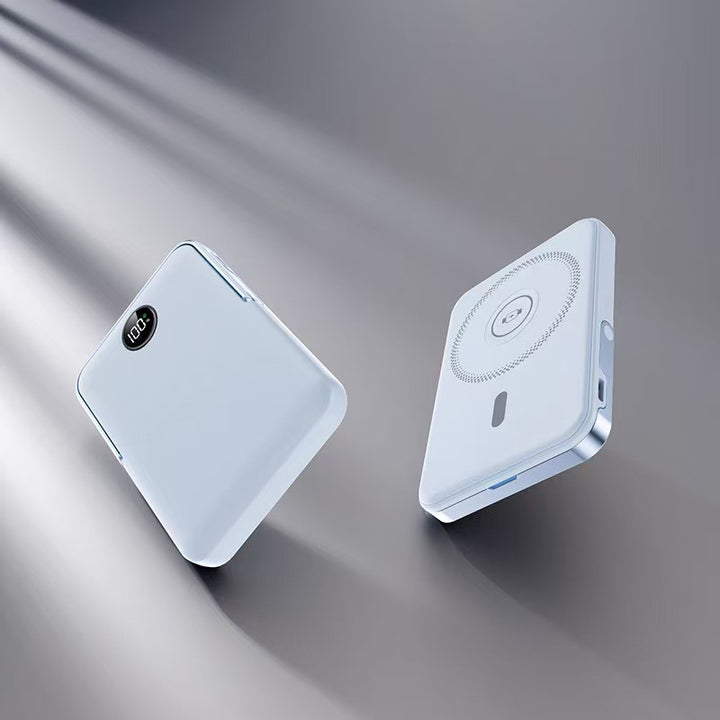 Powerbank med intelligent LCD-skjerm og trådløs ladefunksjon Skanto