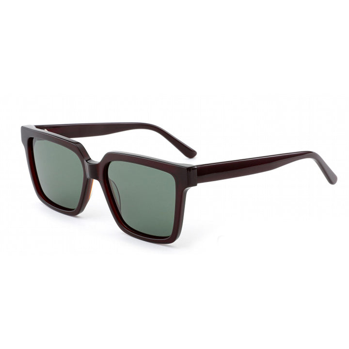 Dame kvadratisk solbrille med moderne plastikkramme og UV-beskyttelse Skanto