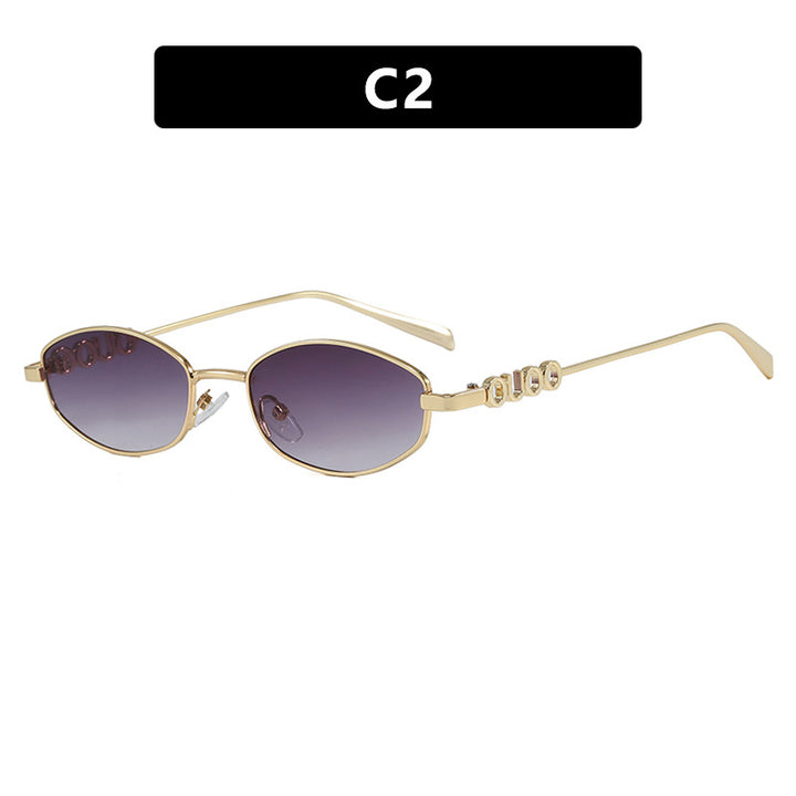 Dame moterik solbrille med elegant rustfritt stålramme og UV-beskyttelse Skanto