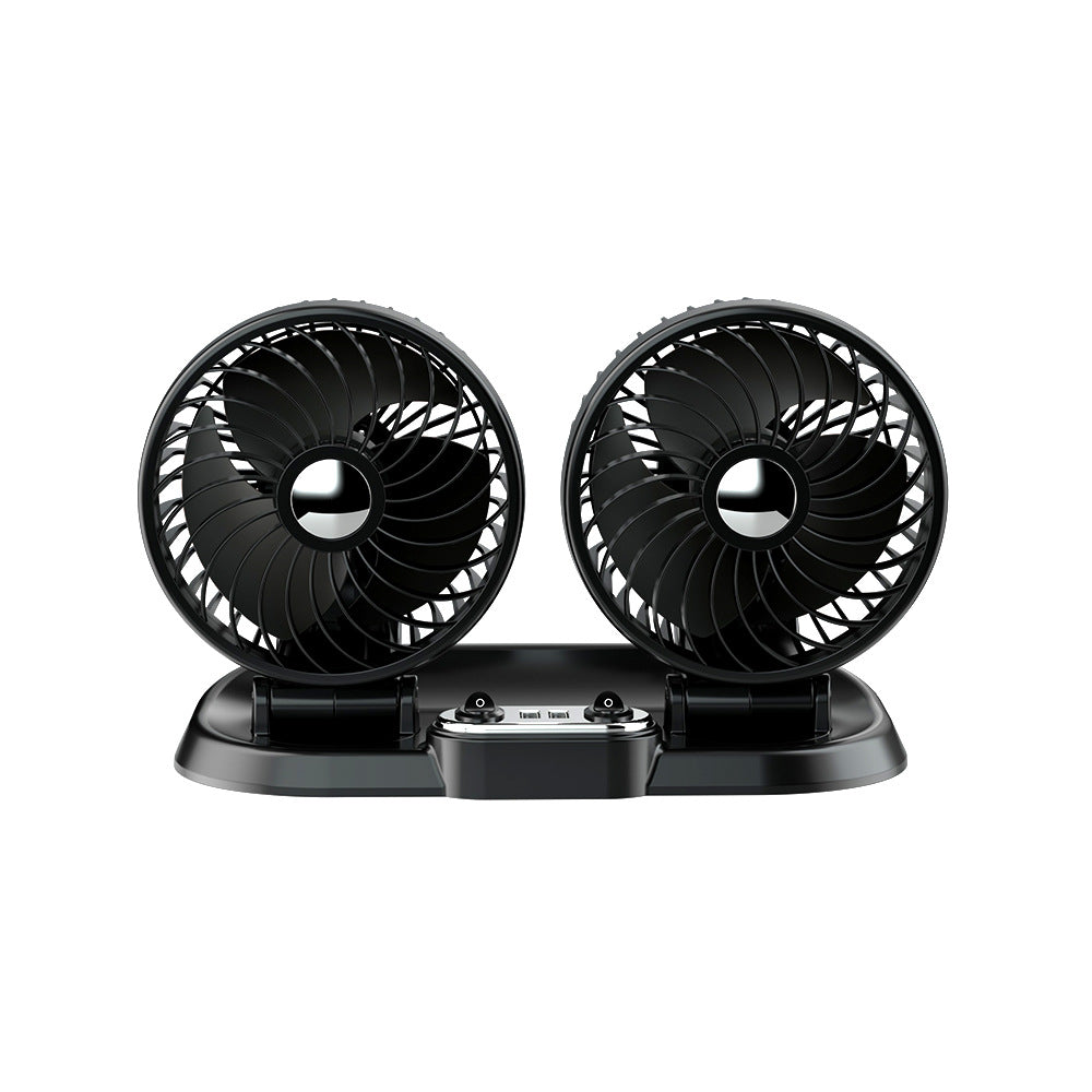 Dual-Head Bærbar Bil Ventilasjonsvifte Skanto