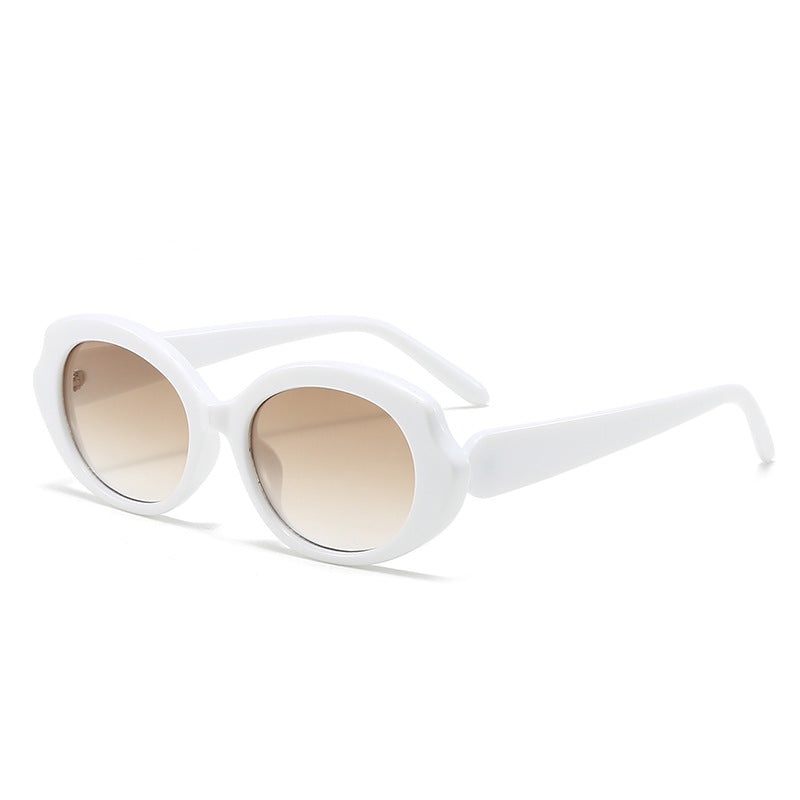 Dame moderne runde designer-solbriller Skanto