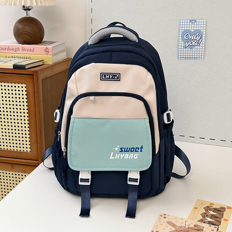 Multi-lomme Casual Skole Rygsekk