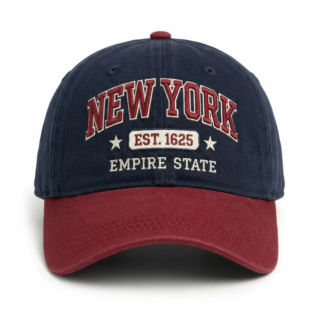 Dame sporty og stilige caps med New York broderi Skanto
