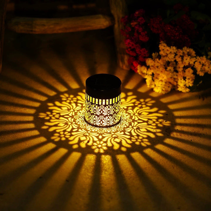 Dekorativ solvegglampe med mandala projeksjonsmønster Skanto