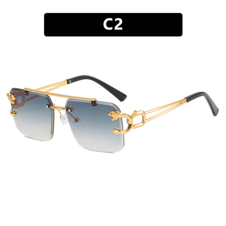 Dame kvadratisk solbrille med elegante dekorative detaljer Skanto