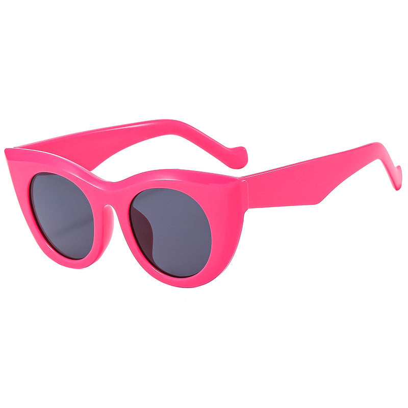 Dame Cat-Eye solbriller med transparent ramme og polariserte linser Skanto