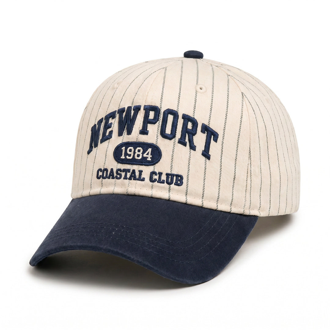 Dame casual og stilfull caps med stripemønster Skanto