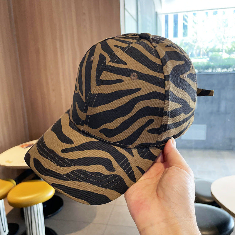 Kvinne Trendy Dyreprint Justerbar Baseball Cap Skanto
