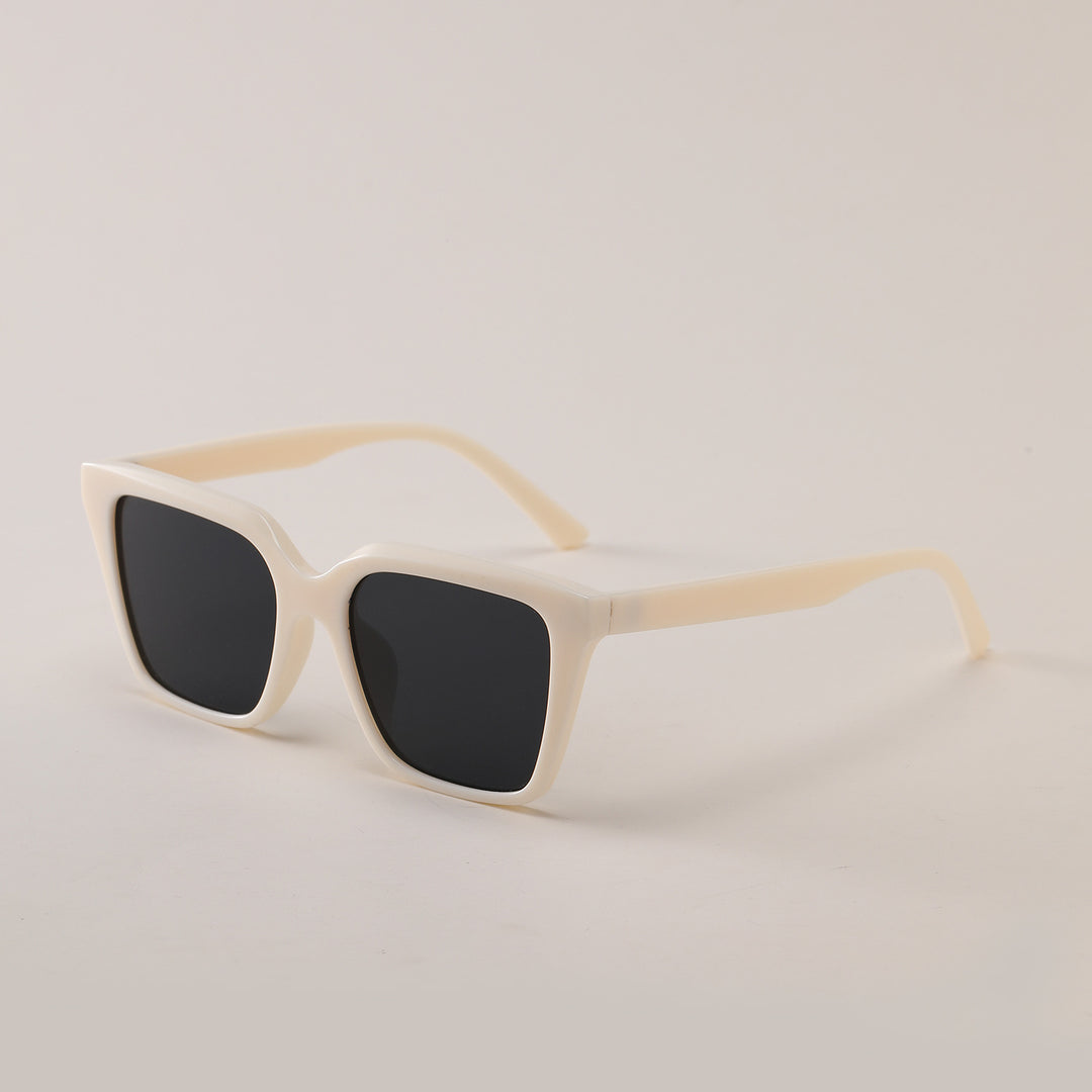 Dame geometrisk solbrille med beskyttende UV-filter og stilfullt skilpadde-design Skanto