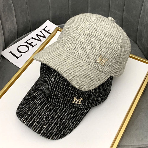Kvinnens Teksturerte Strikk Baseball Caps Skanto