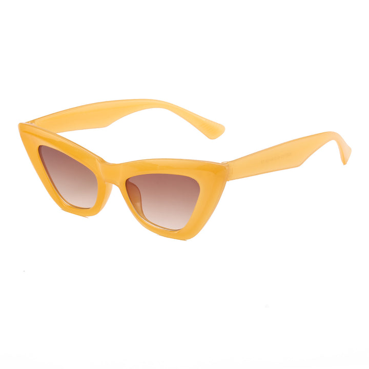 Dame Cat-Eye solbriller med trendy dyreprint Skanto