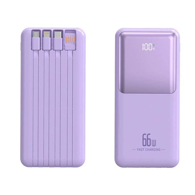 Bærbar powerbank med integrert multifunksjonsladekabel Skanto