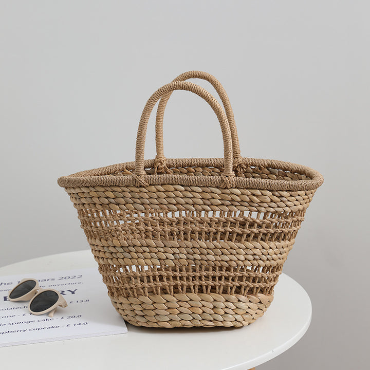 Håndlaget rattan-veske med en avtakbar innleggsfôr Skanto