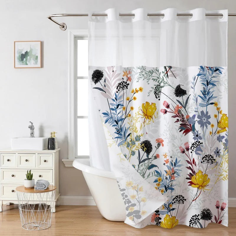 Kunstnerisk Blomster Dusjforheng Skanto