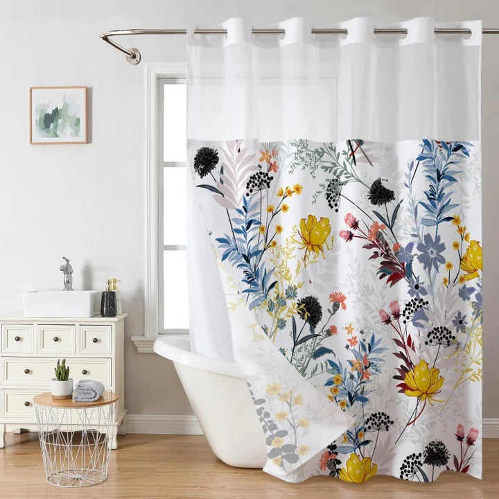 Kunstnerisk Blomster Dusjforheng Skanto