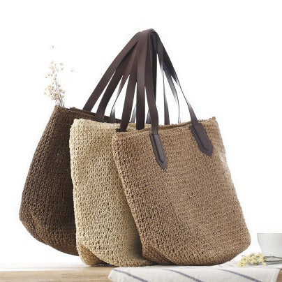 Strandveske med moderne makramee-design Skanto