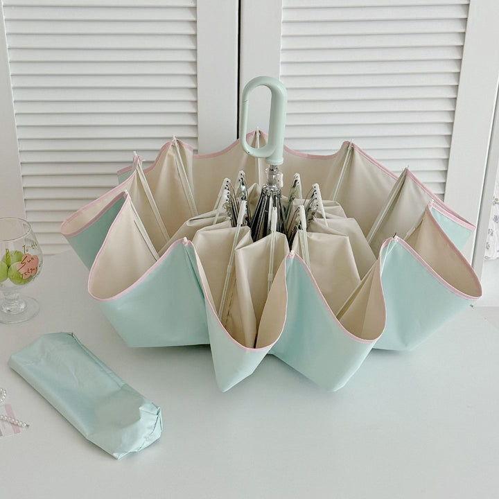 Damer Sammenleggbart paraply med innovativ blomsterform Skanto