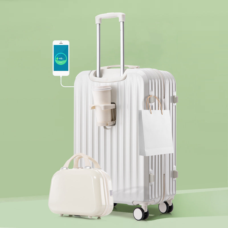 Unisex Smart Charging Hard-Shell Travel Suitcase Skanto