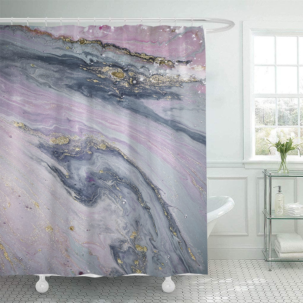 Kunstnerisk Marmorprint Dusjforheng Skanto