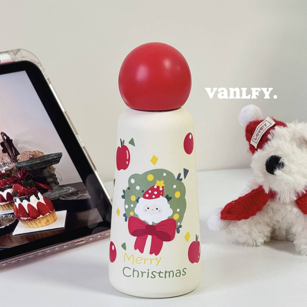 Damen Thermoskanne mit niedlichem Weihnachtsdesign Skanto