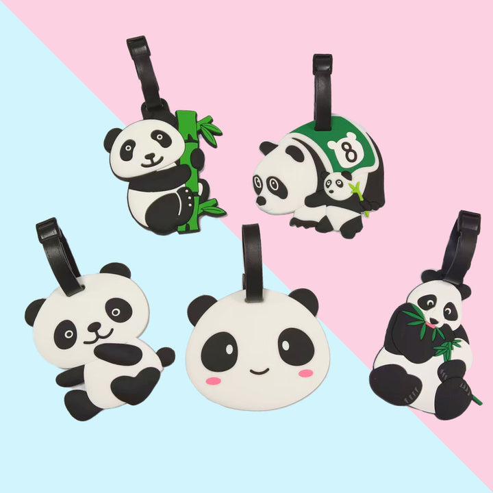 Unisex bagasjelapp i søtt pandadesign Skanto