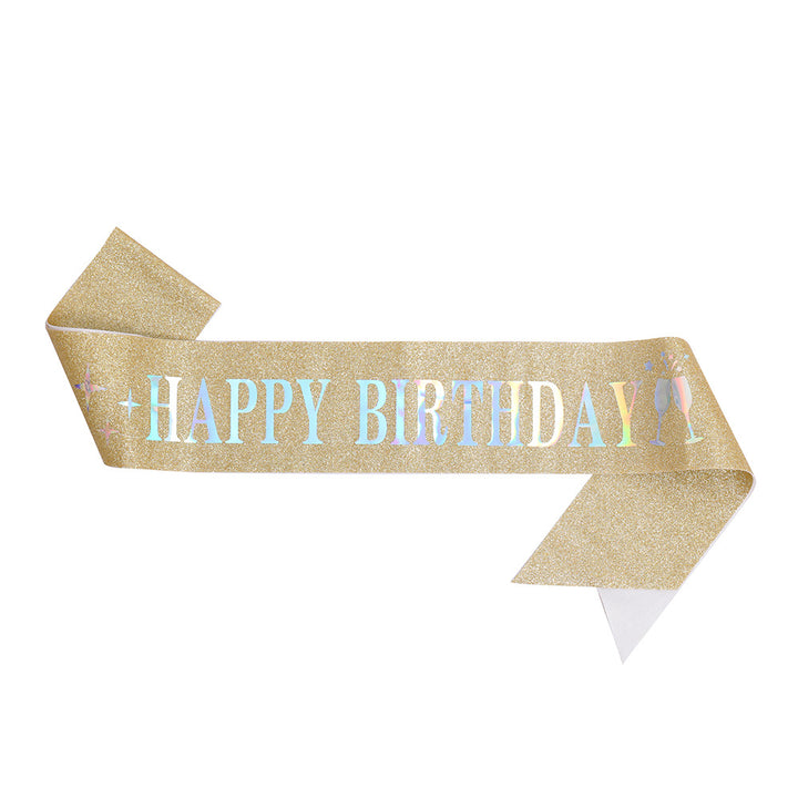 Dame Funkenkrone med "Happy Birthday" skrift Skanto